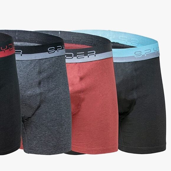 Spyder M Performance Boxer Briefs Polyester Spandex Lightweight Pack of 4 - Picture 2 of 9